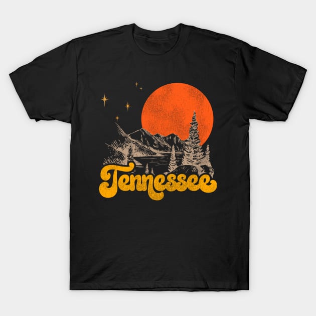 Vintage State of Tennessee Mid Century Distressed Aesthetic T-Shirt by darklordpug